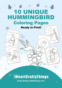 10 HUMMINGBIRD COLORING PAGES