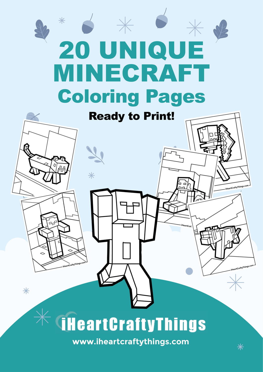 20 MINECRAFT COLORING PAGES