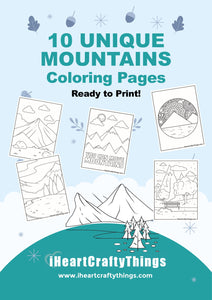 10 MOUNTAINS COLORING PAGES
