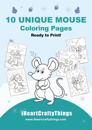 10 CUTE MOUSE COLORING PAGES