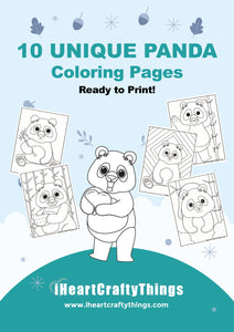10 PANDA COLORING PAGES