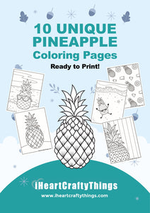 10 PINEAPPLE COLORING PAGES