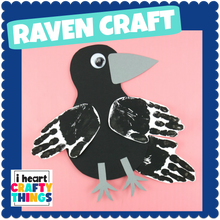 Load image into Gallery viewer, Handprint Raven or Crow Craft