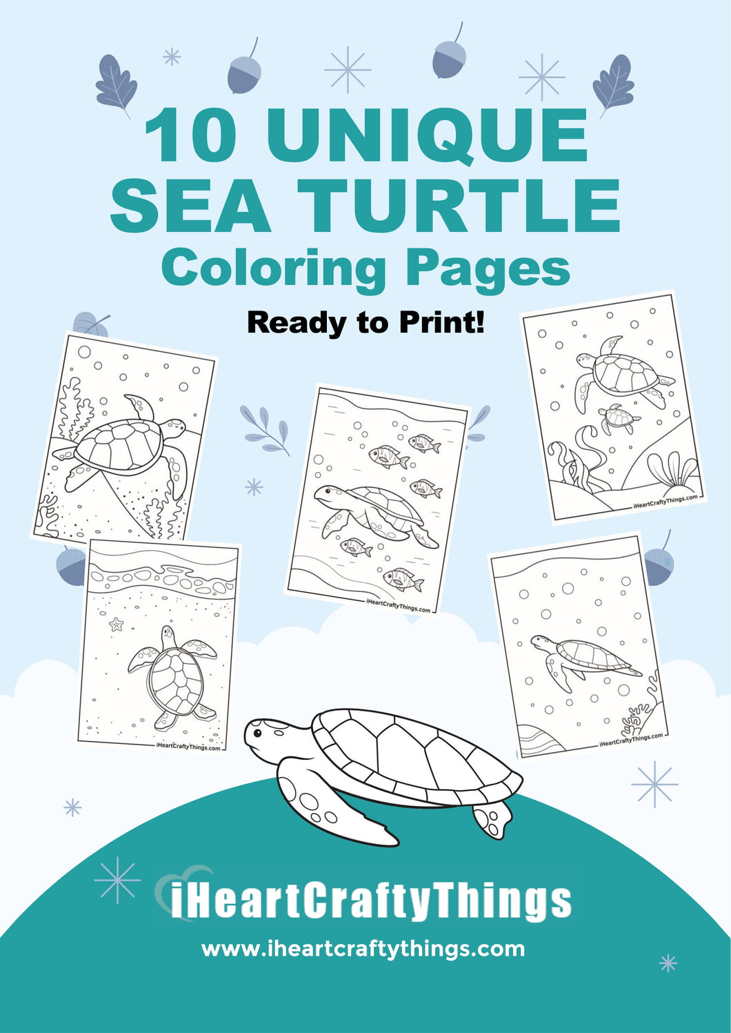10 SEA TURTLE COLORING PAGES