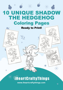 10 SHADOW THE HEDGEHOG COLORING PAGES