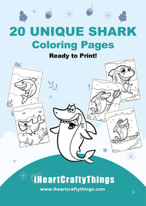 20 SHARK COLORING PAGES