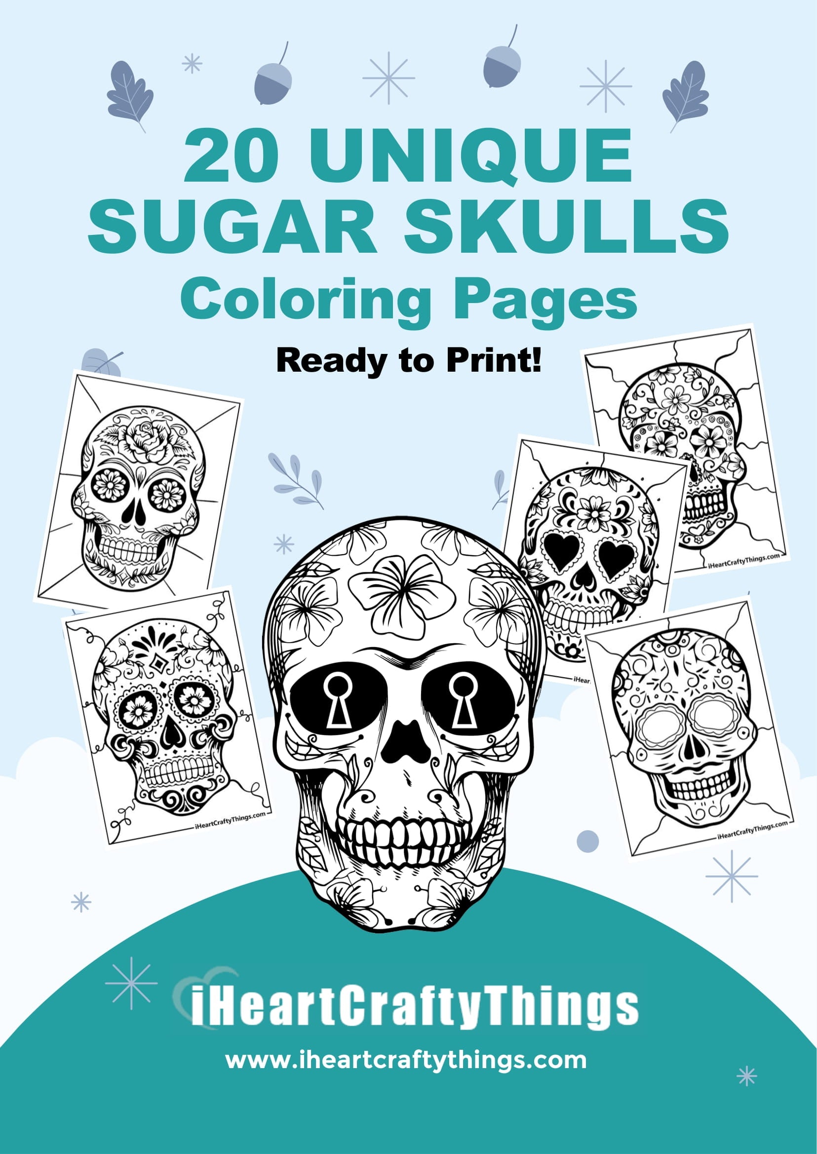 coloring pages of sugar skulls