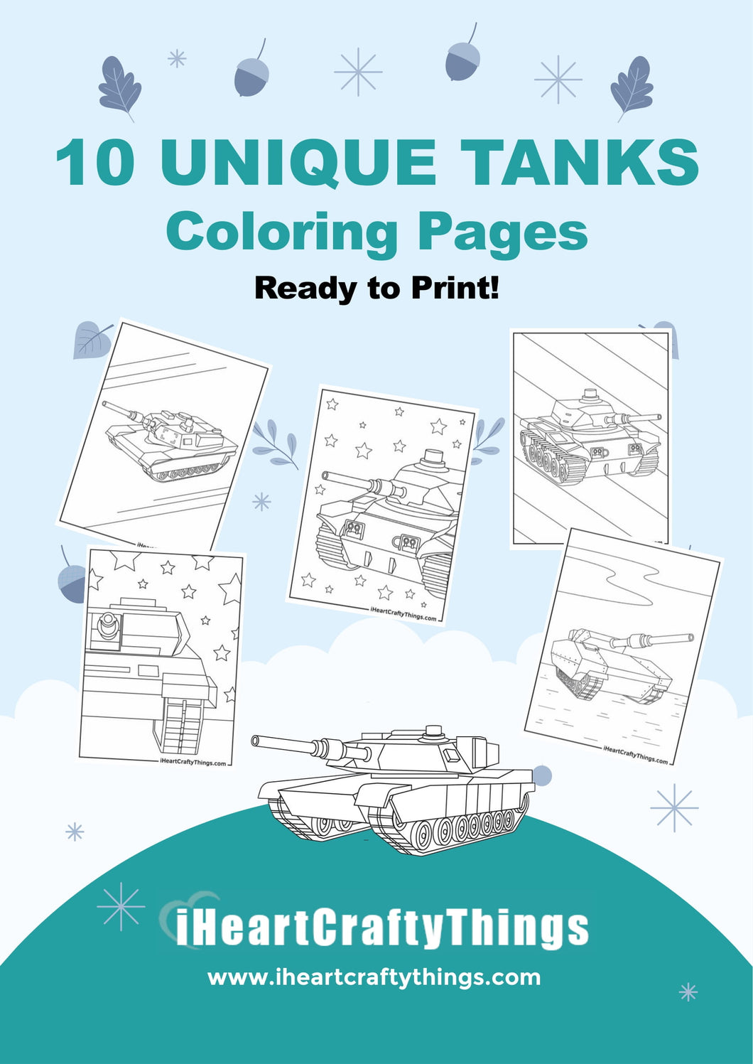 10 TANKS COLORING PAGES