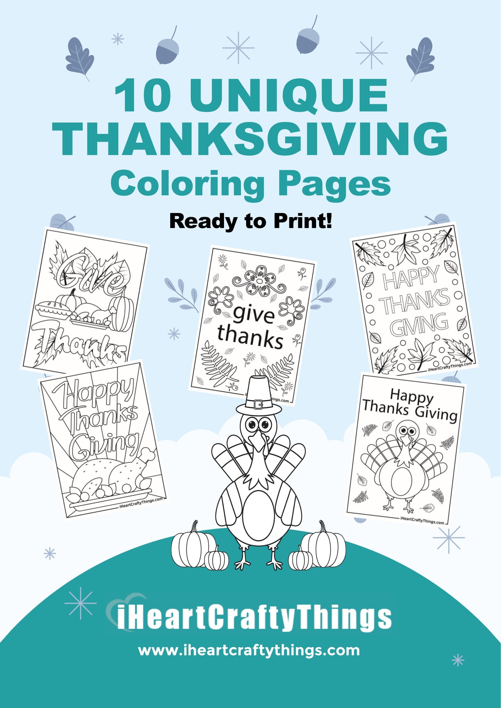 coloring pages of thanksgiving things