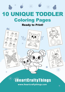 10 TODDLER COLORING PAGES