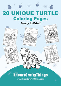 20 TURTLE COLORING PAGES