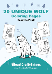 20 COOL WOLF COLORING PAGES