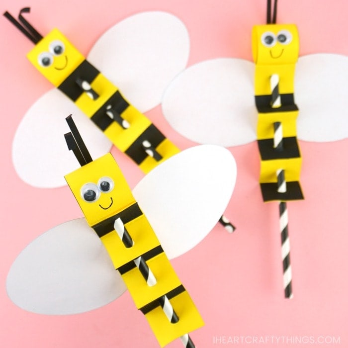 BEE PUPPET WITH PRINTABLE TEMPLATE