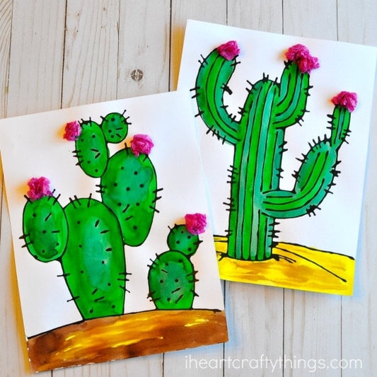 Beautiful Black Glue Cactus Craft