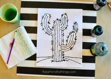 Load image into Gallery viewer, Beautiful Black Glue Cactus Craft