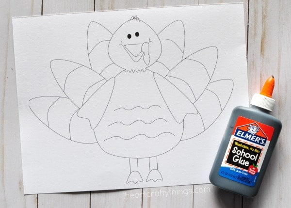 Black Glue Turkey Art Project