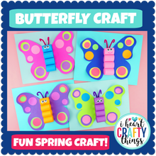 Load image into Gallery viewer, Butterfly Craft Template