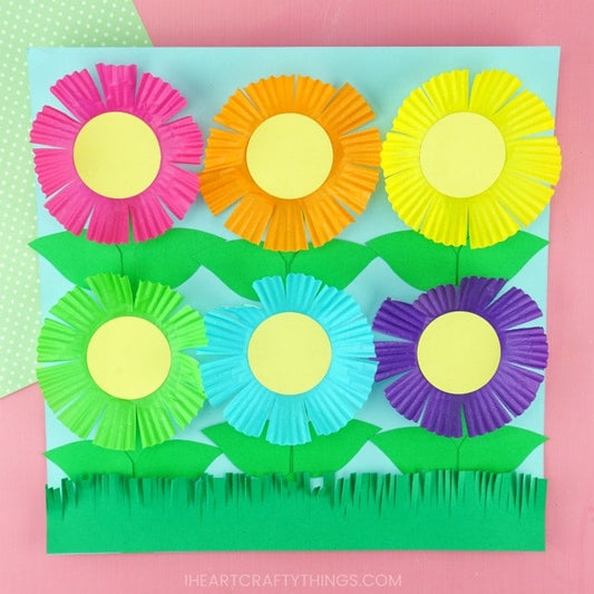 Cupcake Liner Flowers Craft