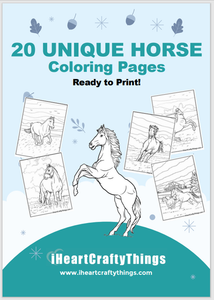20 LOVELY HORSE COLORING PAGES