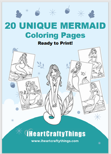20 LOVELY MERMAID COLORING PAGES