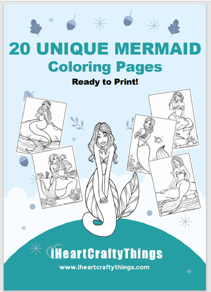 20 LOVELY MERMAID COLORING PAGES