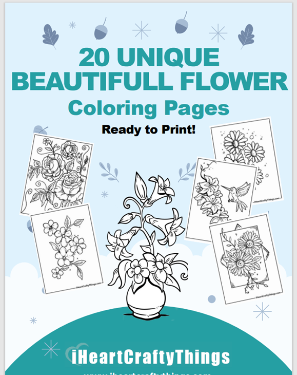 20 FLOWER COLORING PAGES