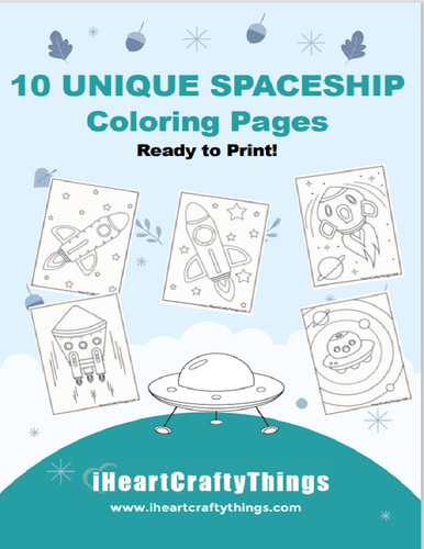 10 COOL SPACESHIP COLORING PAGES