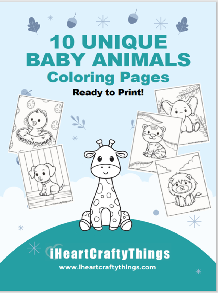 10 CUTE BABY ANIMAL COLORING PAGES
