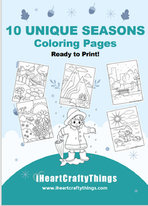 10 CUTE SEASONS COLORING PAGES