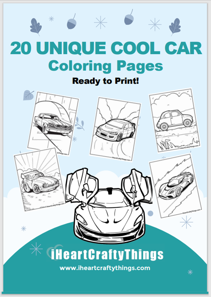 20 COOL CAR COLORING PAGES