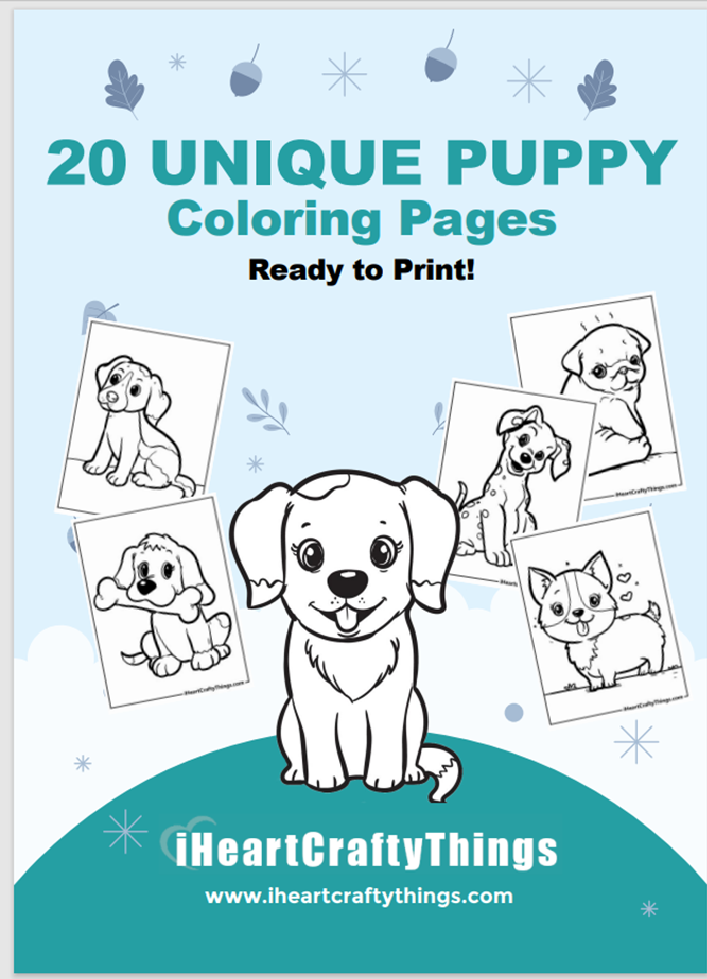 20 CUTE PUPPY COLORING PAGES – I Heart Crafty Things