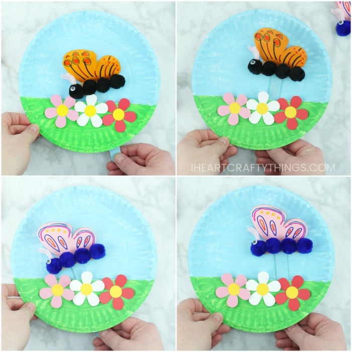 Paper Plate Fluttering Butterfly Craft