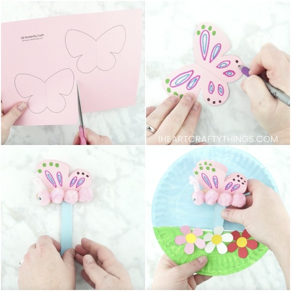 Paper Plate Fluttering Butterfly Craft