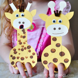 Adorable Finger Puppet Giraffe Craft