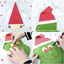 Load image into Gallery viewer, How to Make a Paper Plate Grinch Craft