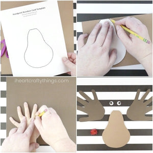 Reindeer Handprint Christmas Card