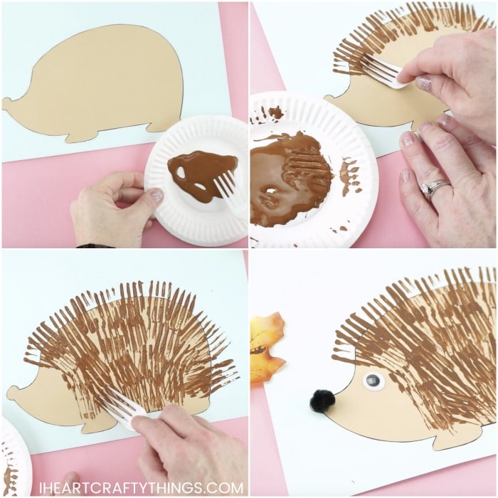 Hedgehog craft Template - 3 Cute ways to make Hedgehogs for Fall!