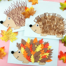 Load image into Gallery viewer, Hedgehog Template -3 Cute ways to make Hedgehogs for Fall!