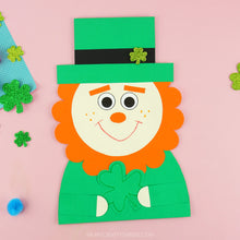 Load image into Gallery viewer, Leprechaun Paper Craft for St. Patrick&#39;s Day