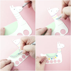 Colorful Llama Craft for Kids