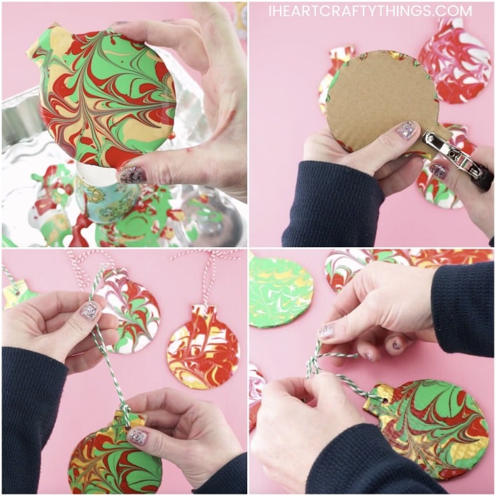 DIY Marble Christmas Ornaments