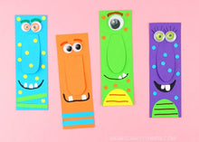 Load image into Gallery viewer, How to Make DIY Monster Bookmarks