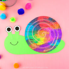 Load image into Gallery viewer, Colorful Newspaper Snail Craft