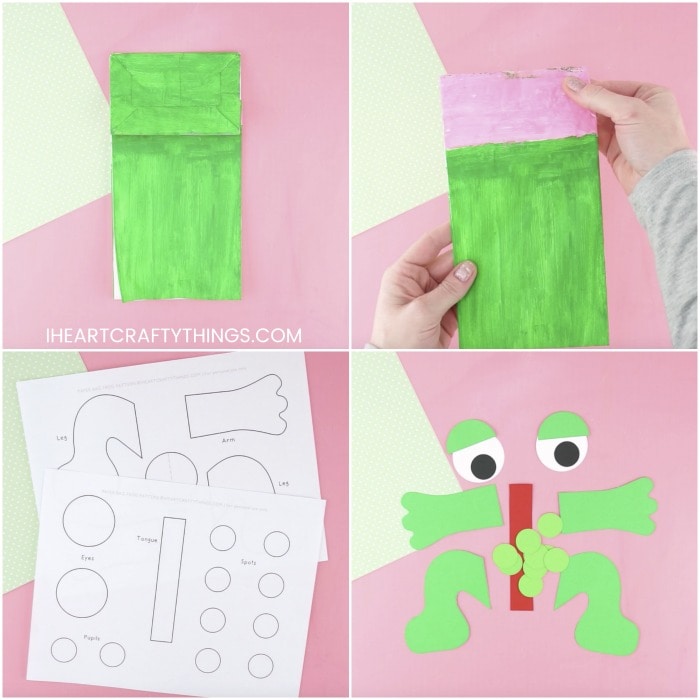 Paper Bag Frog Puppet