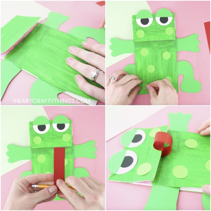 Paper Bag Frog Puppet