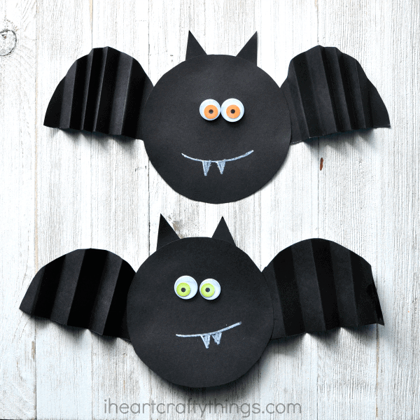 Simple Accordion Fold Paper Bat Craft