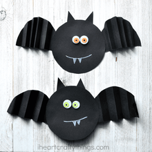 Load image into Gallery viewer, Simple Accordion Fold Paper Bat Craft
