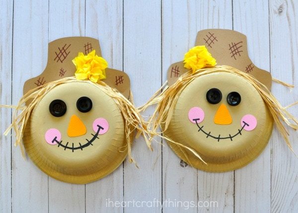 Paper Bowl Scarecrow Craft - Super Cute Fall Craft for Kids!