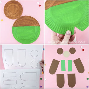 Paper Plate Corduroy Craft for Preschoolers