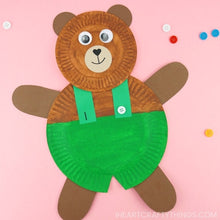Load image into Gallery viewer, Paper Plate Corduroy Craft for Preschoolers